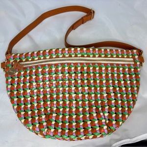 Clare V. Grande Fanny Multi Mercado Rattan NWT